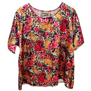 CHEETAH & FLORAL TOP